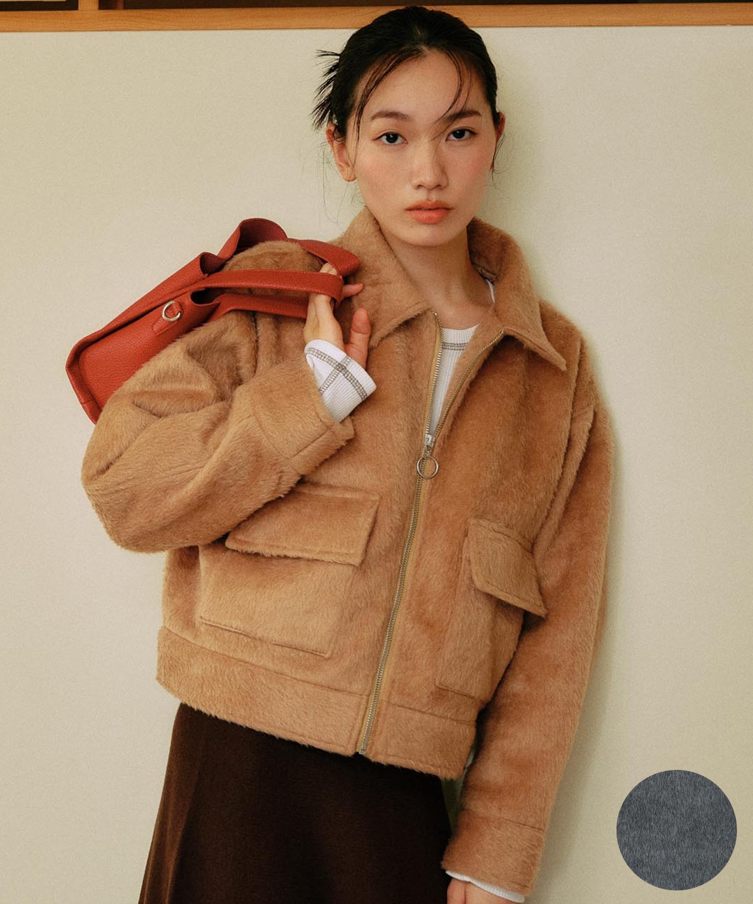 RIKKA FEMME リッカファム ジャケット レディース シンプル ウール調