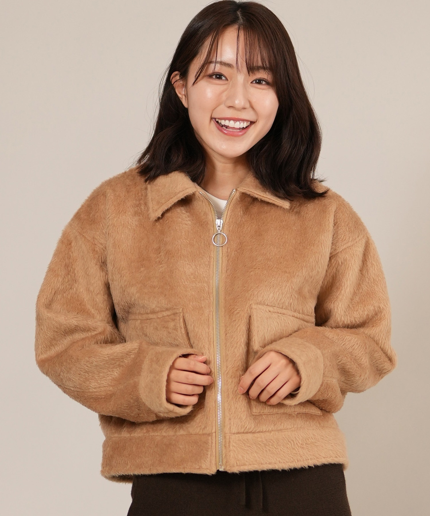 RIKKA FEMME リッカファム ジャケット レディース シンプル ウール調