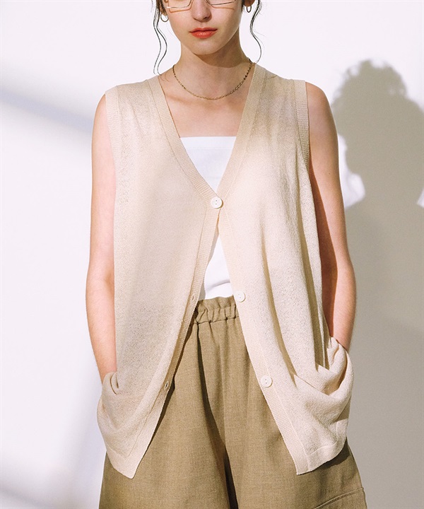 RIKKA FEMME リッカファム ベスト レディース ニットジレベスト RF25SS22