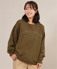 RIKKA FEMME リッカファム トレーナー スウェット レディース クルーネック カレッジロゴ 刺繍 裏起毛 RF25FW06(KHA-FREE)