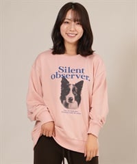 RIKKA FEMME リッカファム トレーナー スウェット レディース クルーネック ボーダー・コリー 裏毛 RF25FW07(PNK-FREE)