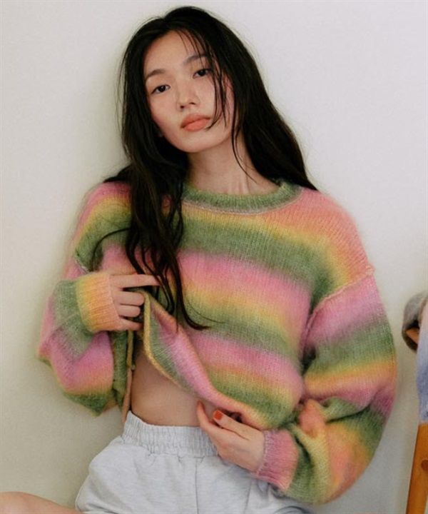 RIKKA FEMME リッカファム ニット セーター レディース シャギー グラデーション RF25FW22