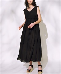 RIKKA FEMME リッカファム ワンピース レディース バックオープン ティアードワンピース RF25SS25