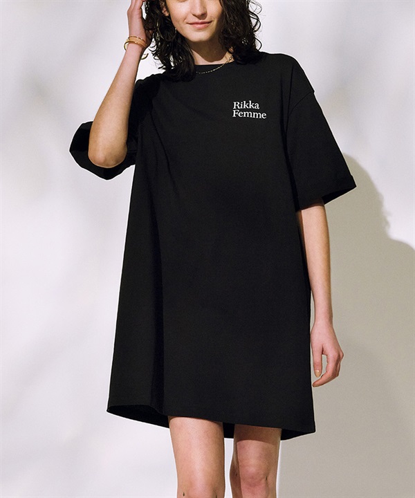 RIKKA FEMME リッカファム 半袖 Tシャツ ワンピース レディース バックプリント RF25SS15
