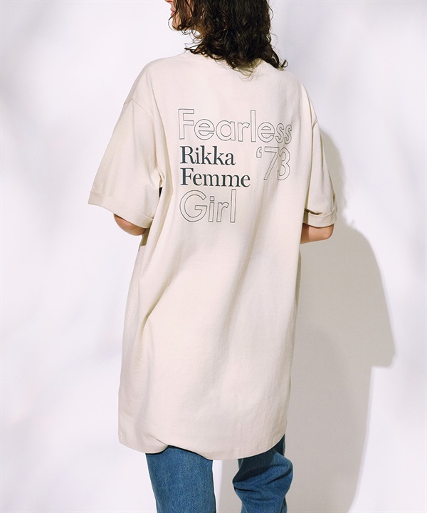 RIKKA FEMME リッカファム 半袖 Tシャツ ワンピース レディース バックプリント RF25SS15