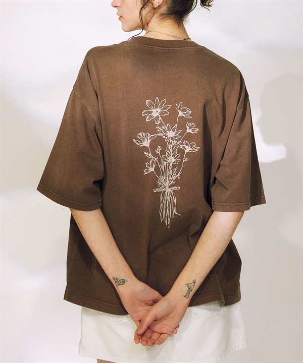 RIKKA FEMME リッカファム 半袖 Tシャツ レディース バックプリント ピグメント加工Tシャツ RF25SS10