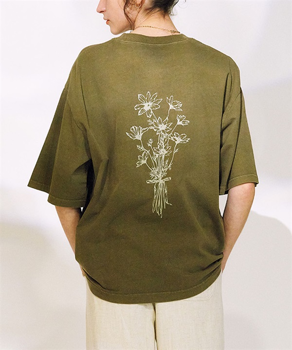 RIKKA FEMME リッカファム 半袖 Tシャツ レディース バックプリント ピグメント加工Tシャツ RF25SS10
