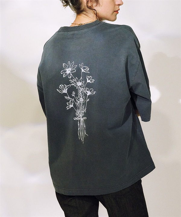 RIKKA FEMME リッカファム 半袖 Tシャツ レディース バックプリント ピグメント加工Tシャツ RF25SS10