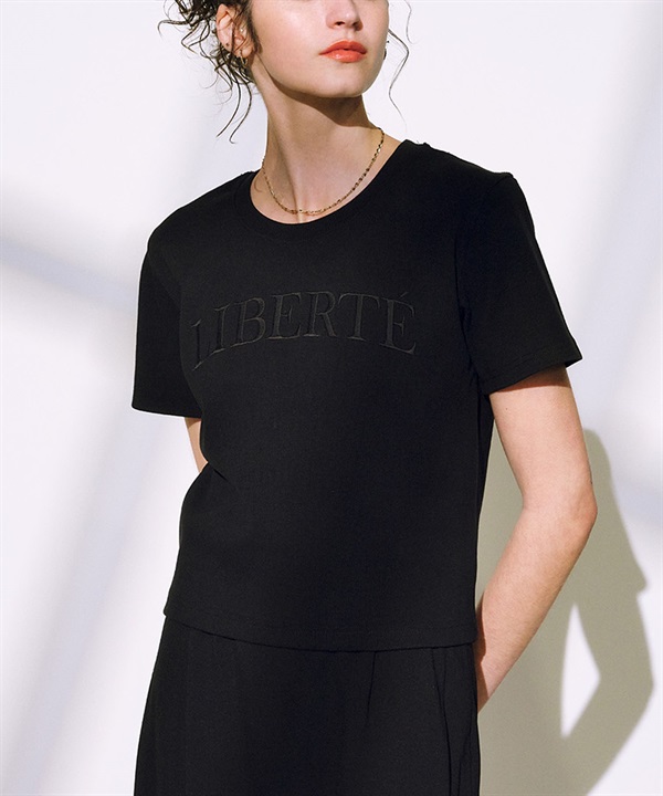 RIKKA FEMME リッカファム 半袖 Tシャツ レディース リブ刺しゅうTシャツ RF25SS14