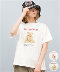 RIKKA FEMME リッカファム 半袖 Tシャツ レディース オーバーサイズ テディベア RF25HS01