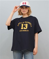 RIKKA FEMME リッカファム 半袖 Tシャツ レディース カレッジロゴ RF25HS04(NAV-FREE)