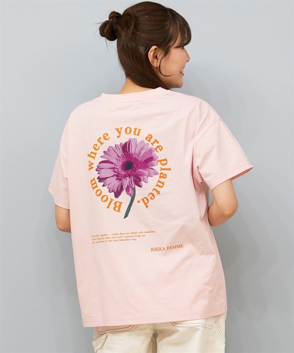 RIKKA FEMME リッカファム 半袖 Tシャツ レディース バックプリント UVカット 吸湿速乾 RF25HS11