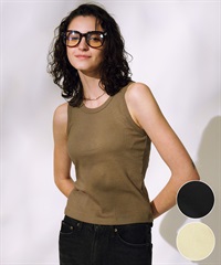 RIKKA FEMME リッカファム タンクトップ レディース ノースリーブ アメスリ カップ付き リブ RF25SS03