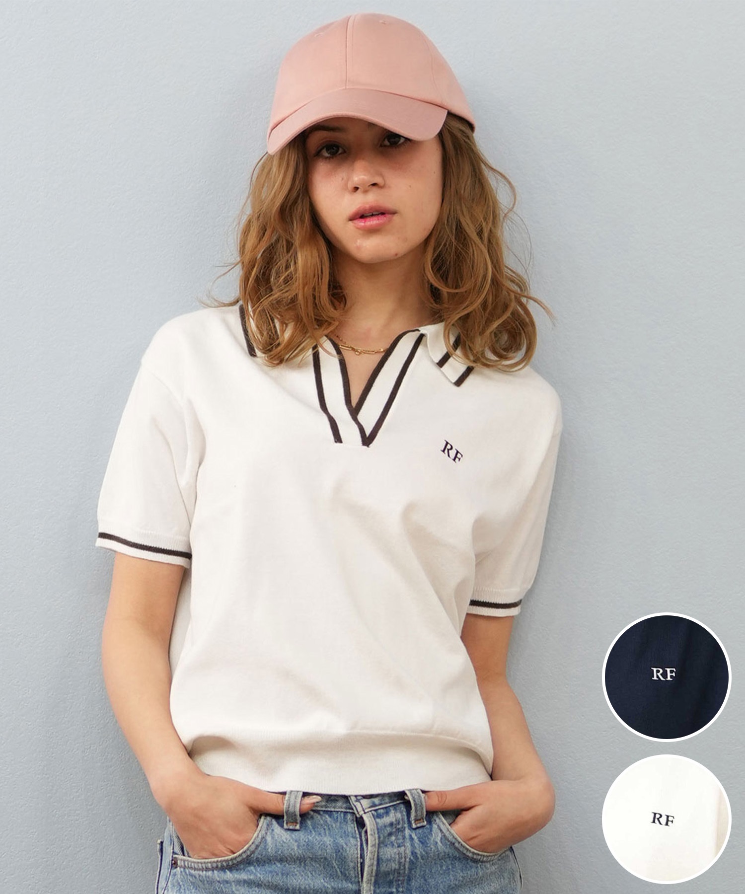 RIKKA FEMME/リッカファム ニットポロシャツ RF25SS18