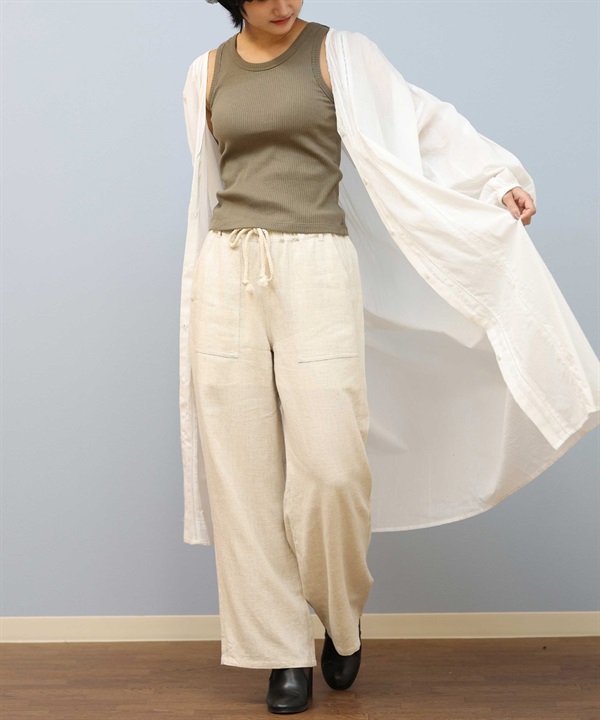 RIKKA FEMME リッカファム 長袖シャツ レディース ピンタックインドロングシャツ RF25SS20