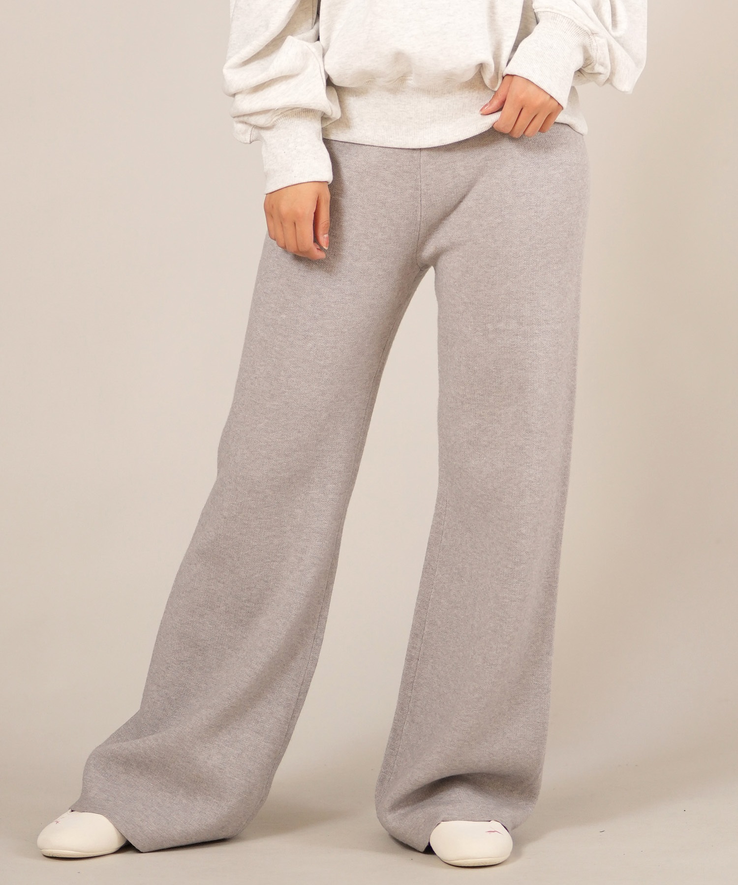 RIKKA FEMME リッカファム ロングパンツ ニットリブパンツ レディース ロンパン セットアップ対応 RF25FW14(GRY-FREE)