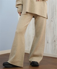 RIKKA FEMME リッカファム ロングパンツ ニットリブパンツ レディース ロンパン セットアップ対応 RF25FW14(BEG-FREE)