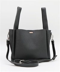 RIKKA FEMME リッカファム ショルダーバッグ 2WAY シンプル ポーチ付き2wayPUトート RFAC25FW08(BLK-FREE)