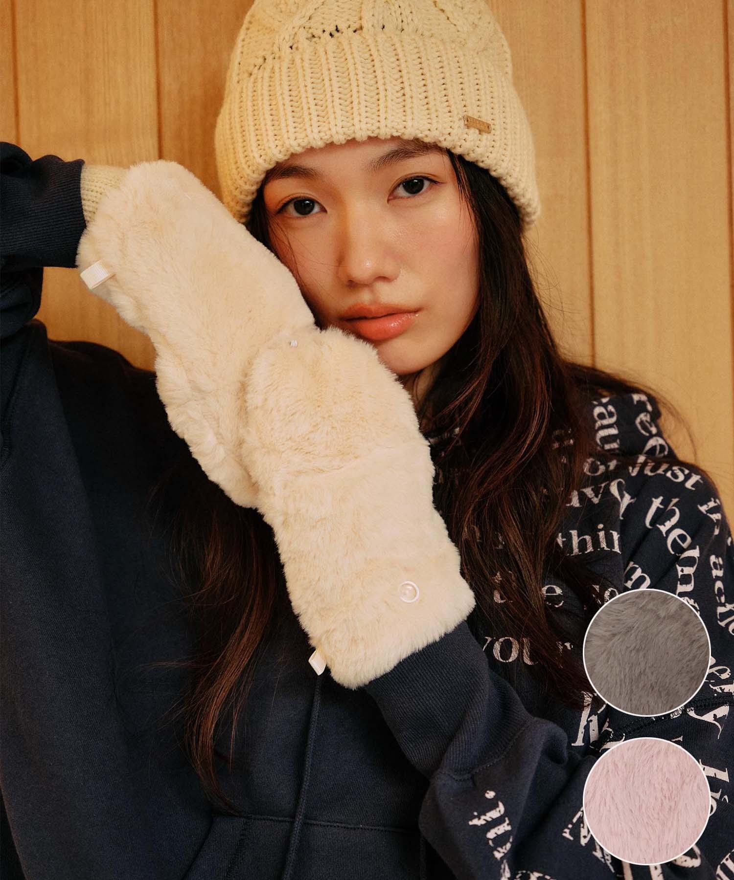 RIKKA FEMME リッカファム 手袋 2Way ファーミトン RFAC25FW04 手袋