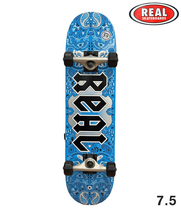 REAL リアル スケートボード コンプリート 7.5inch ~ 8.06inch BANDANA BLUE RED GREEN 初心者 おすすめ 完成品