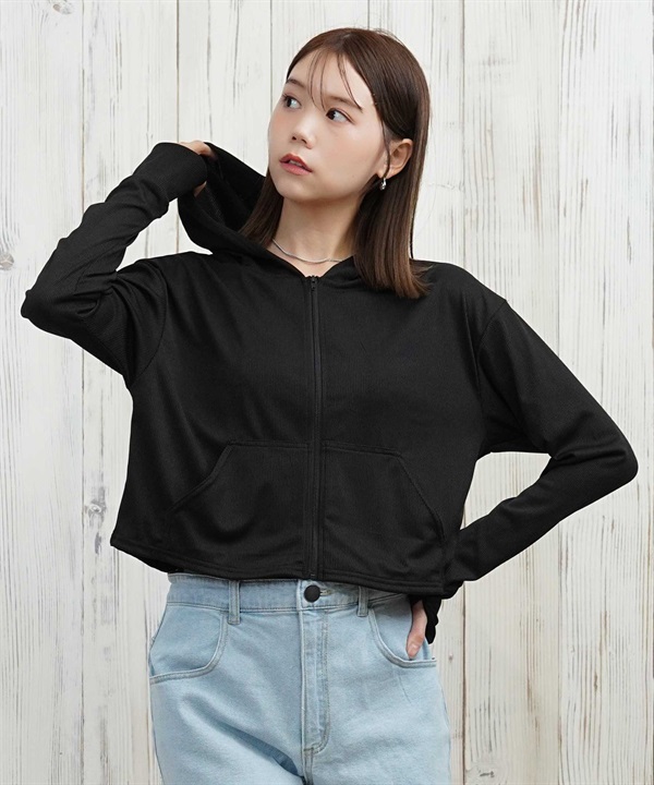 LAETITIA レリッタ 水着 ラッシュガード ジップアップ パーカー レディース UVカット ショート丈 456001