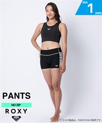 ROXY ロキシー ウォーターパンツ ショート RWT251710 ウェットスーツ パンツ レディース(BLK-M)