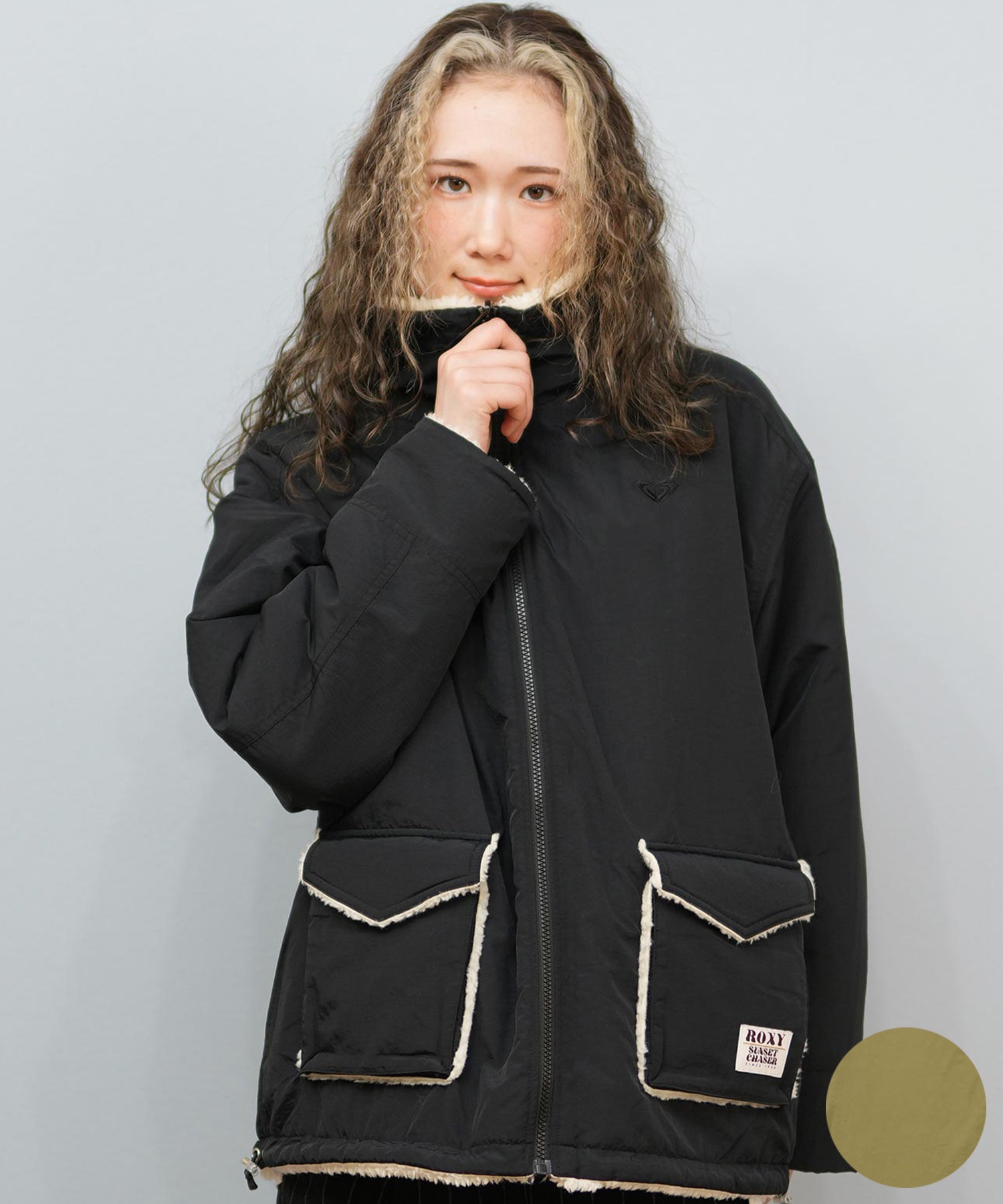 ROXY ロキシー ジャケット レディース ボア リバーシブル シンプル