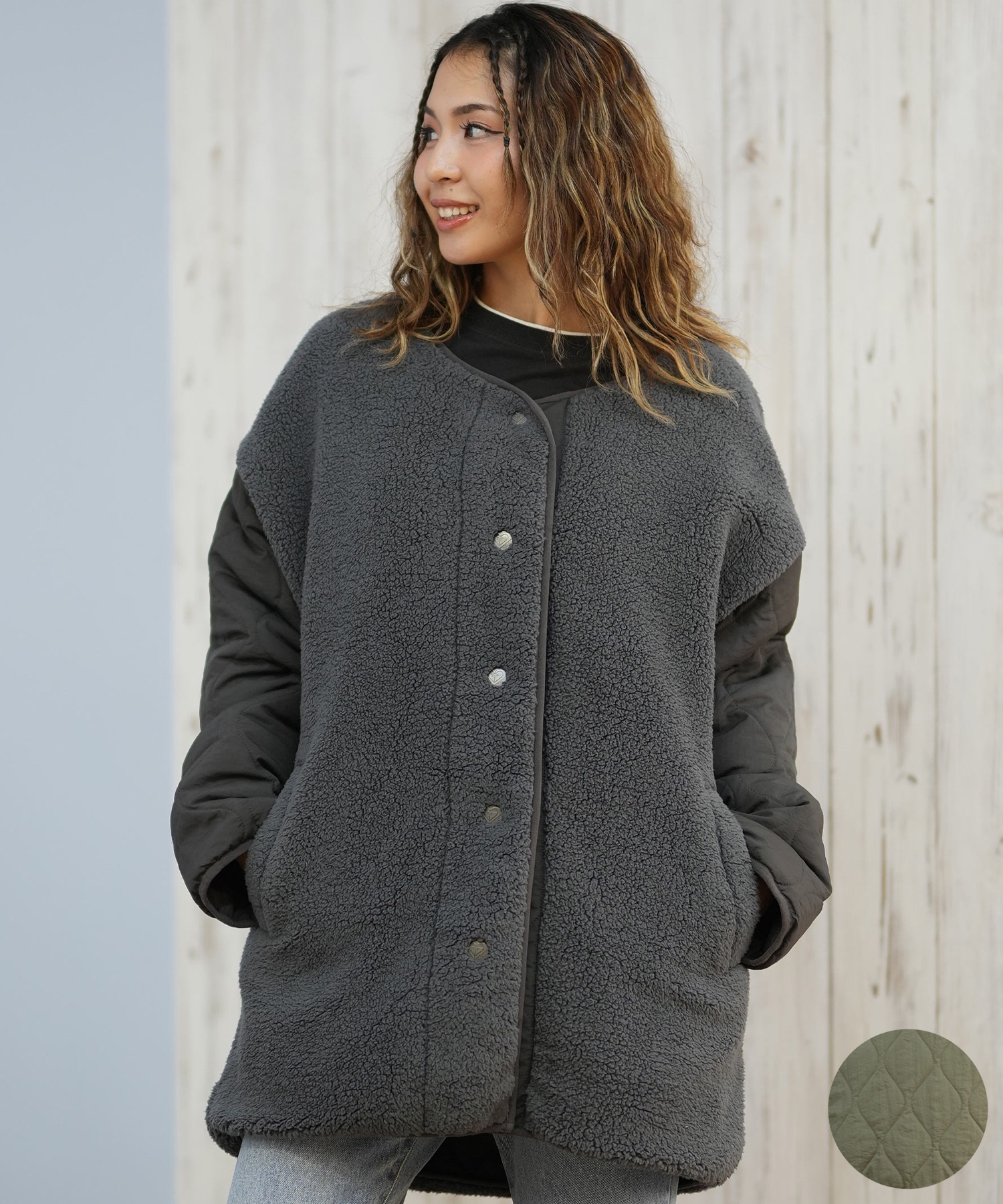 ROXY ロキシー ジャケット レディース リバーシブル ボア シンプル