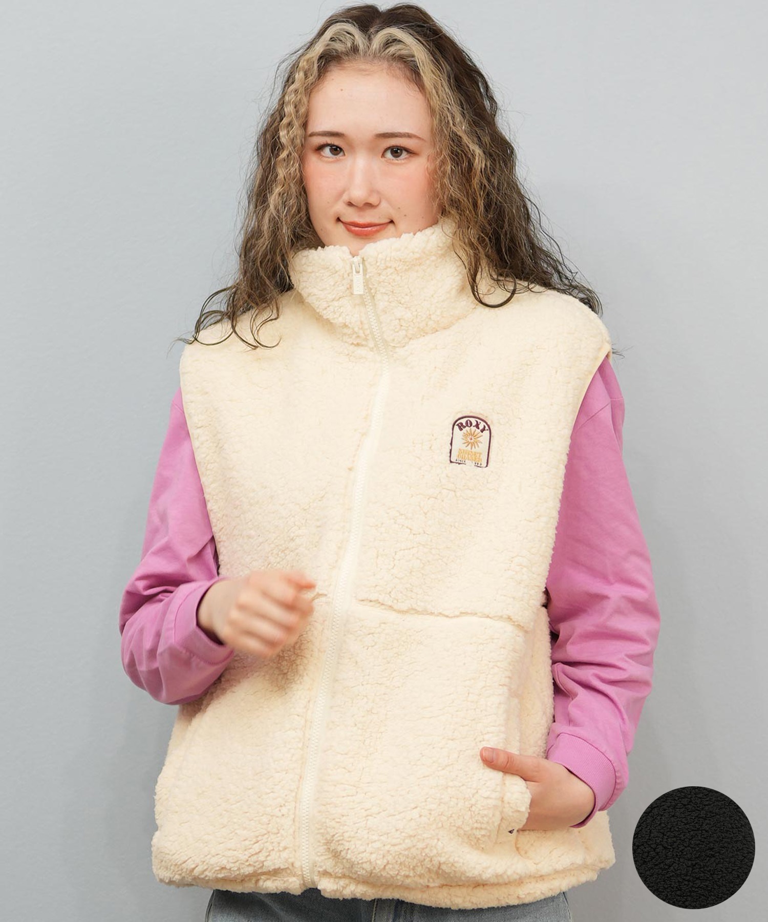 ROXY ロキシー ベスト レディース ボア 撥水 中綿 BELLIS BOA VEST