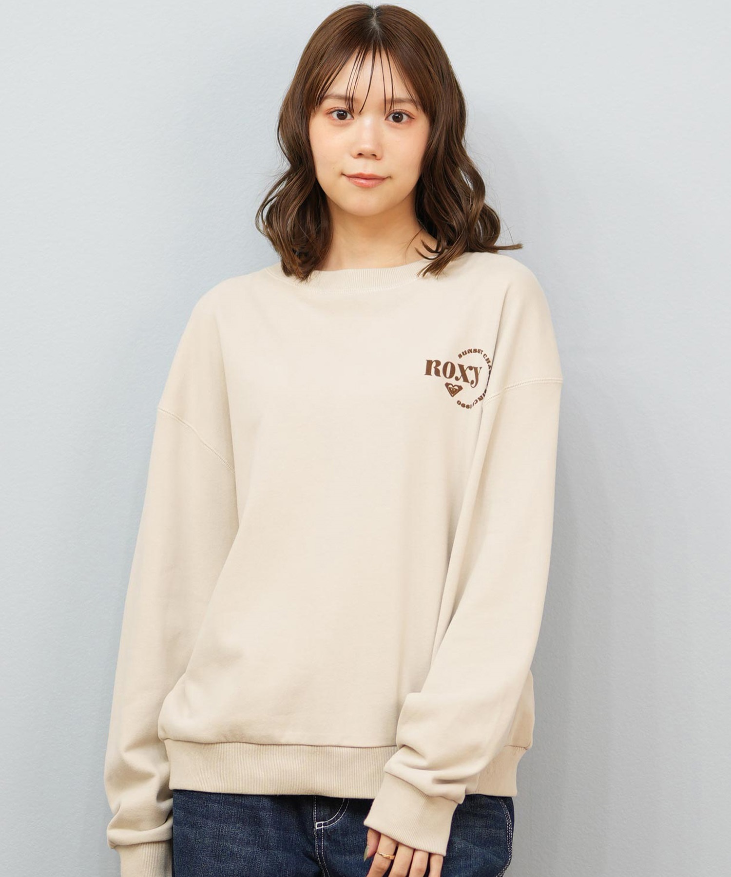 ROXY ロキシー トレーナー スウェット レディース ワンポイント シンプル JIVY PULL OVER RPO254028(NAT-M)
