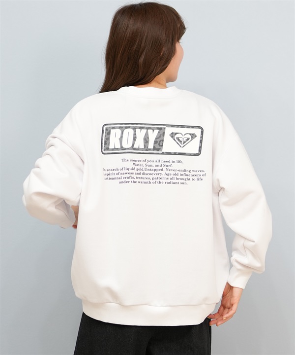 ROXY ロキシー トレーナー スウェット レディース クルーネック ロゴ バックプリント レオパード柄 速乾 裏毛 RPO254031
