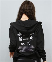 ROXY ロキシー ジップアップ パーカー レディース バックプリント ロゴ HISTORICAL LOGO ZIP HOODIE RZP254027(BLK-M)