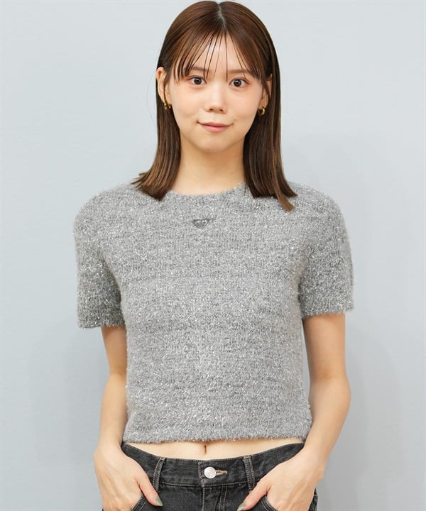ROXY ロキシー ニット セーター レディース 半袖 クロップド丈 ショート丈 MAKEUP セーター RDK254032