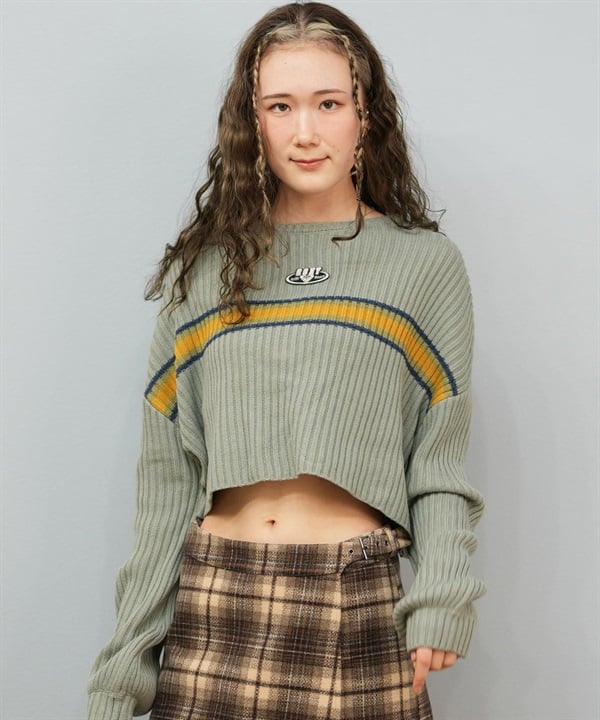 ROXY ロキシー ニット セーター レディース クロップド丈 ショート丈 ワイドシルエット HORIZON SWEATER RSR254007