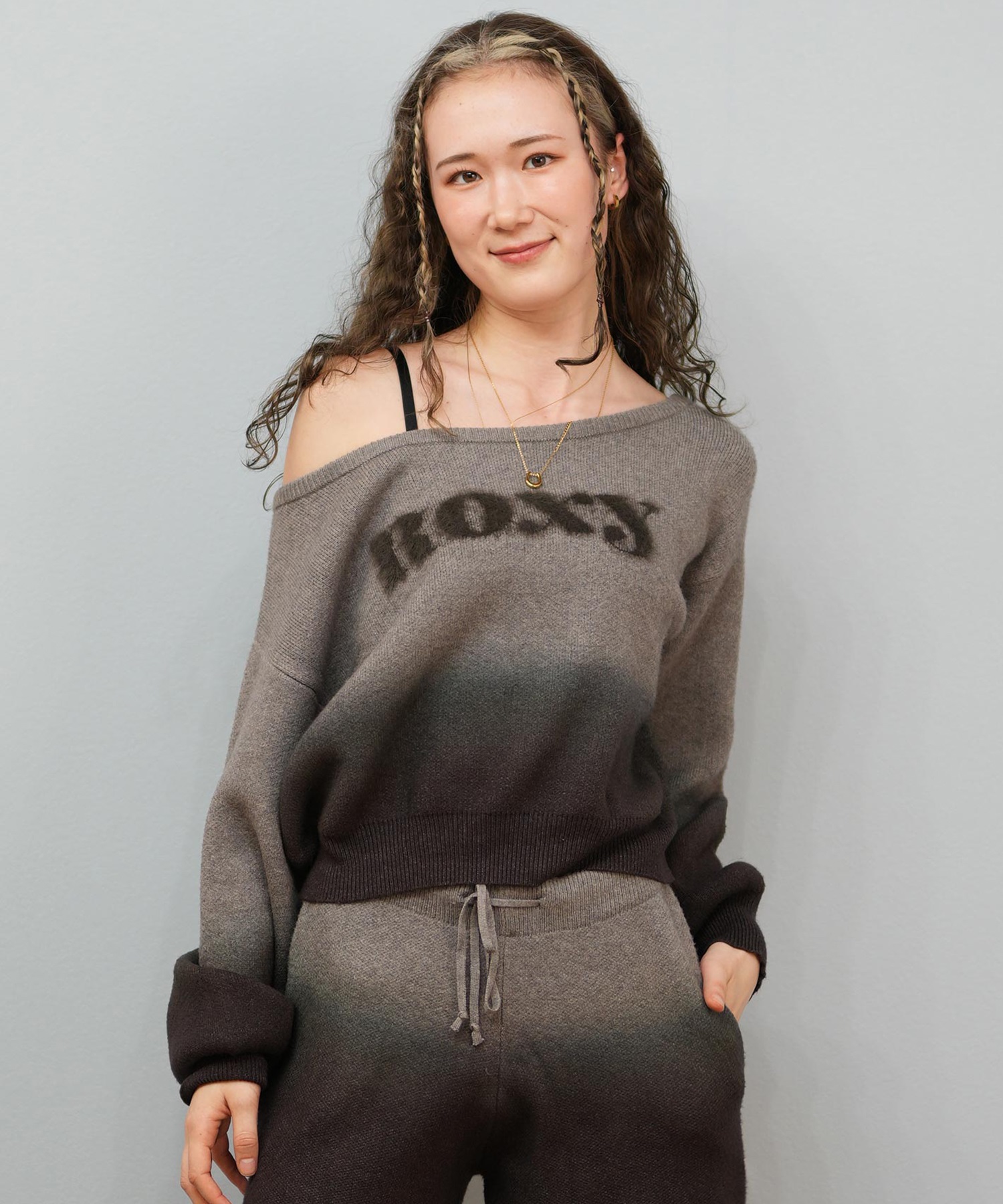 ROXY ロキシー ニット セーター レディース オフショルダー