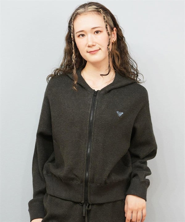 ROXY ロキシー ニット セーター レディース ジップアップフーディー HEART WAVE KNIT HOODIE RSR254009