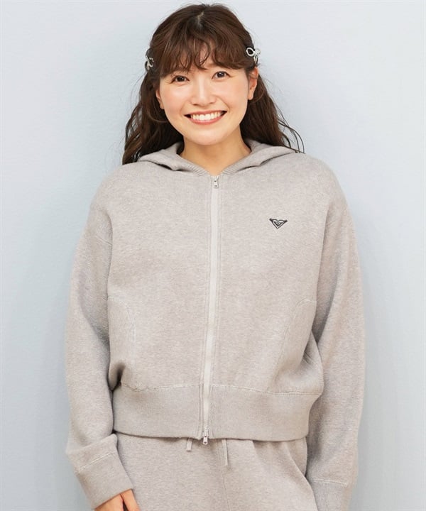 ROXY ロキシー ニット セーター レディース ジップアップフーディー HEART WAVE KNIT HOODIE RSR254009