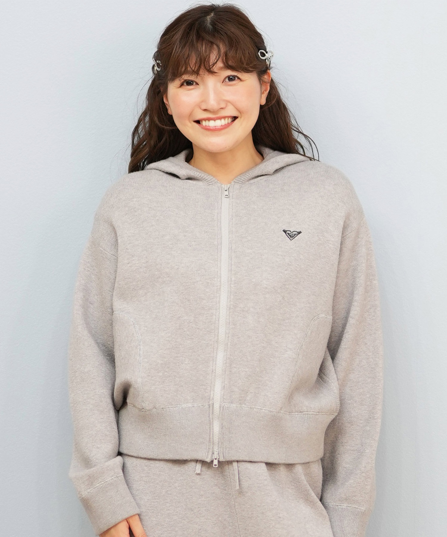 ROXY ロキシー ニット セーター レディース ジップアップフーディー