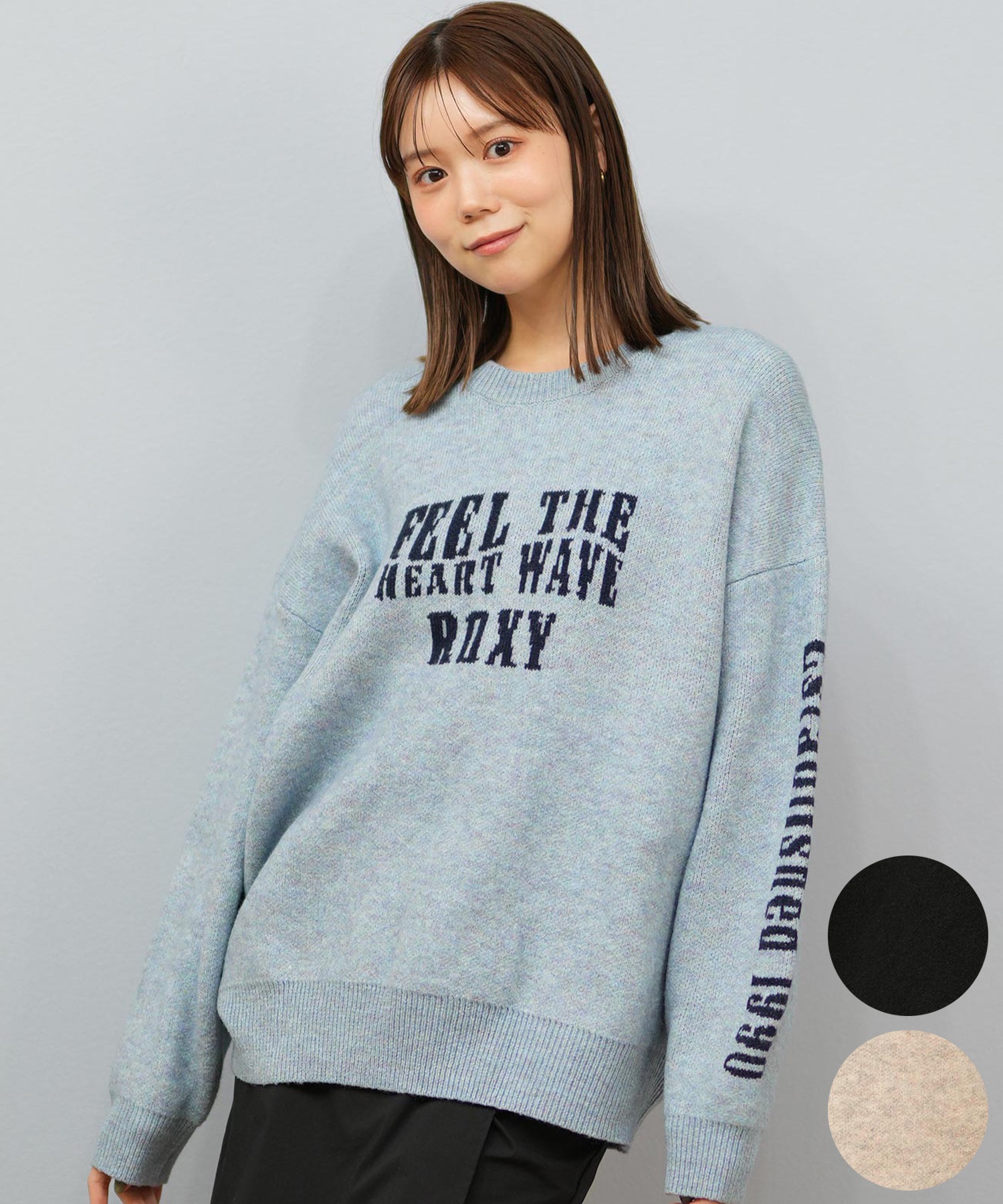 ROXY ロキシー ニット セーター レディース ロゴ FEEL THE HEART WAVE