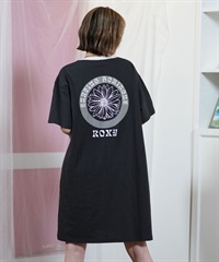 ROXY ロキシー ワンピース レディース Tシャツワンピ 半袖 膝丈 バックプリント リンガーシャツ RDR251653M