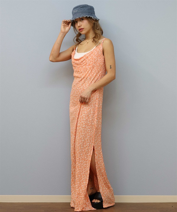 ROXY ロキシー ワンピース レディース ロング丈 キャミワンピース 小花柄 SEMI TROPIC MAXI CRINKLE GRJWD03208