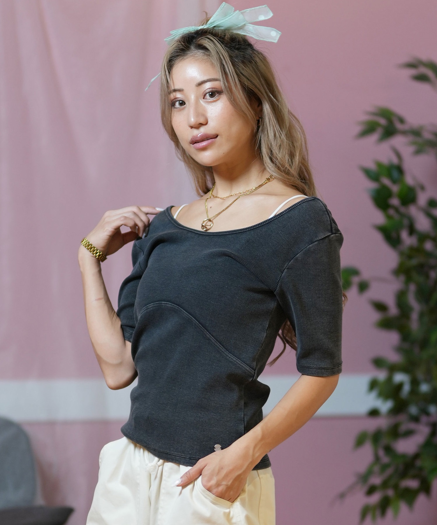 tシャツ ロキシー ROXY AS GOOD AS レディース ROXY ロキシー 半袖 Tシャツ レディース 5分丈 Uネック 無地