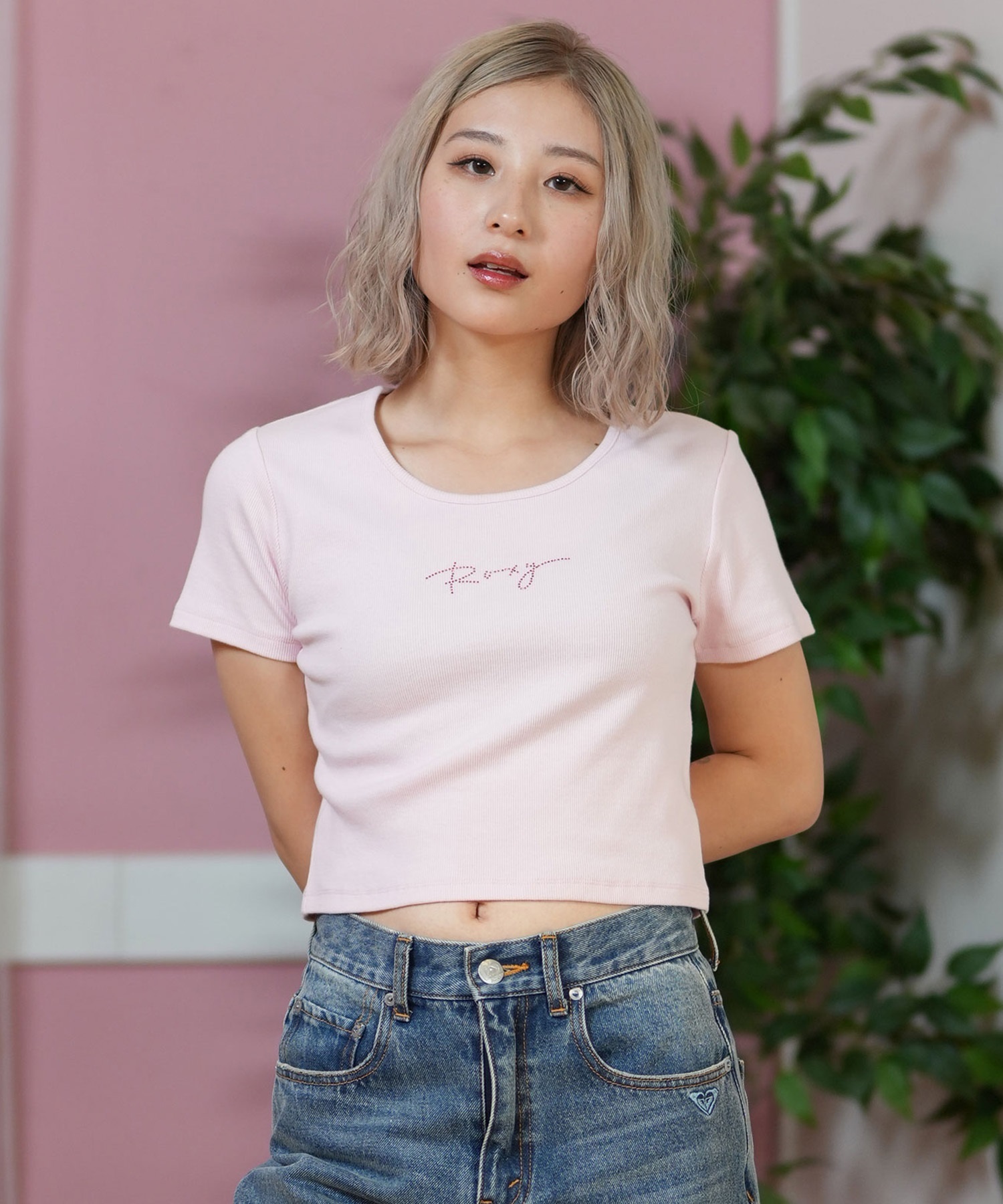 送料無料 ギフト ROXY ロキシー フロントロゴ ミニT レディース Tシャツ 半袖 トップス