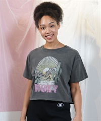 ROXY ロキシー 半袖 Tシャツ レディース フロントプリント クロップド丈 RST251651M(BPK-M)