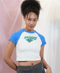 ROXY ロキシー 半袖 Tシャツ レディース ラグラン クロップド丈 ショート丈 RST252041(BLU-S)