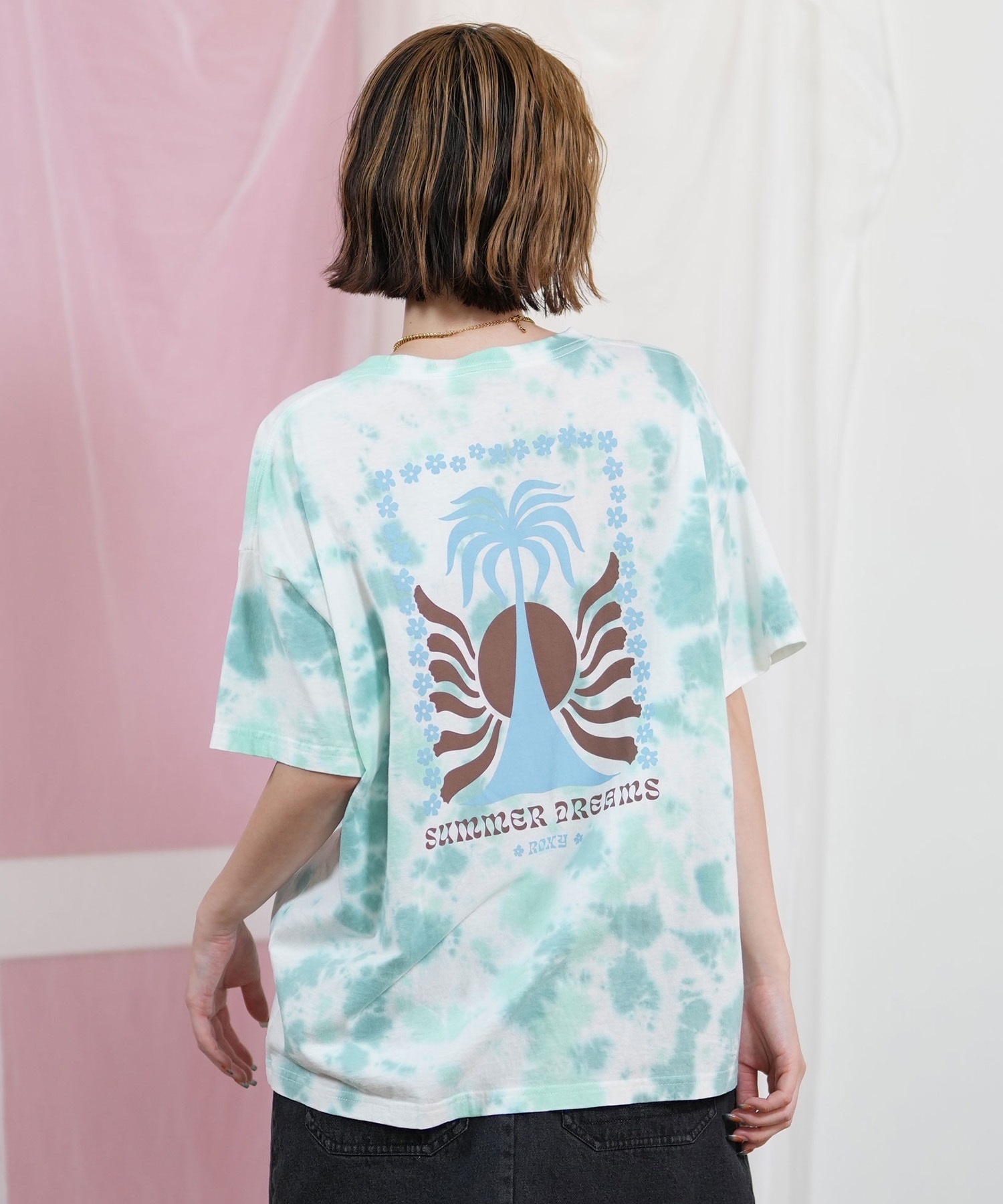 希少 90s VINOROSSO ウェア 中綿 パープル タイダイ柄 バブル OUTLET FAMILY SALE】Roxy RIDE ON TIE DYE ウィメンズ 半袖Tシャツ