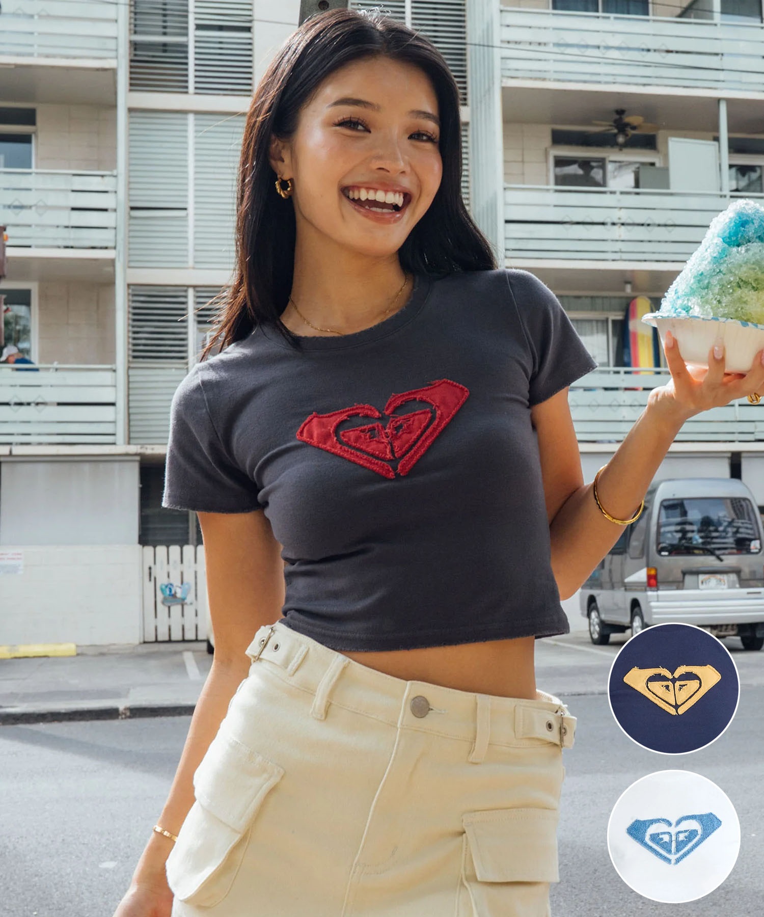 ROXY ロキシー × NANAHA 半袖 Tシャツ レディース ロゴ