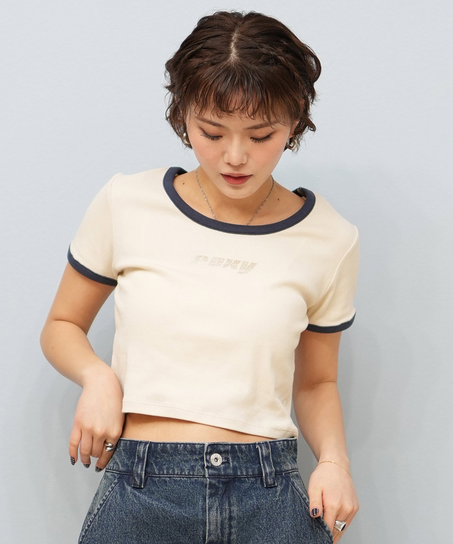 ROXY ロキシー 半袖 Tシャツ レディース リンガーシャツ