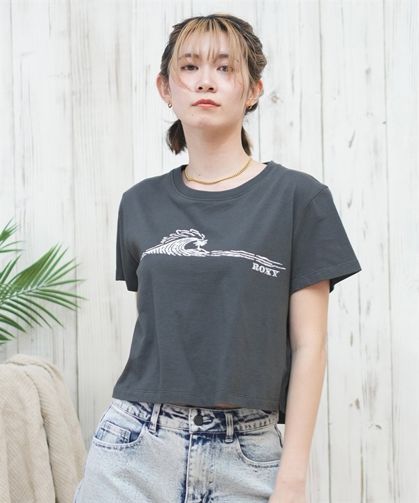 ROXY ロキシー 半袖 Tシャツ レディース クロップド丈 ショート丈 ERJZT05965