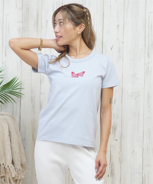 ROXY ロキシー 半袖 Tシャツ レディース ロゴ チェリー ラメ CHERRY CHERRY SS TEE RST252062M